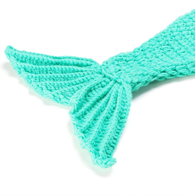 SUNBABY Newborn Photography Props Baby Knitting Wool Material Photography Costume Cute Animal Style Baby Crochet Clothes (Light Green Mermaid) - Image 5